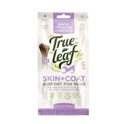True Hemp True Leaf Large Dog Dental Sticks Skin & Coat 125g