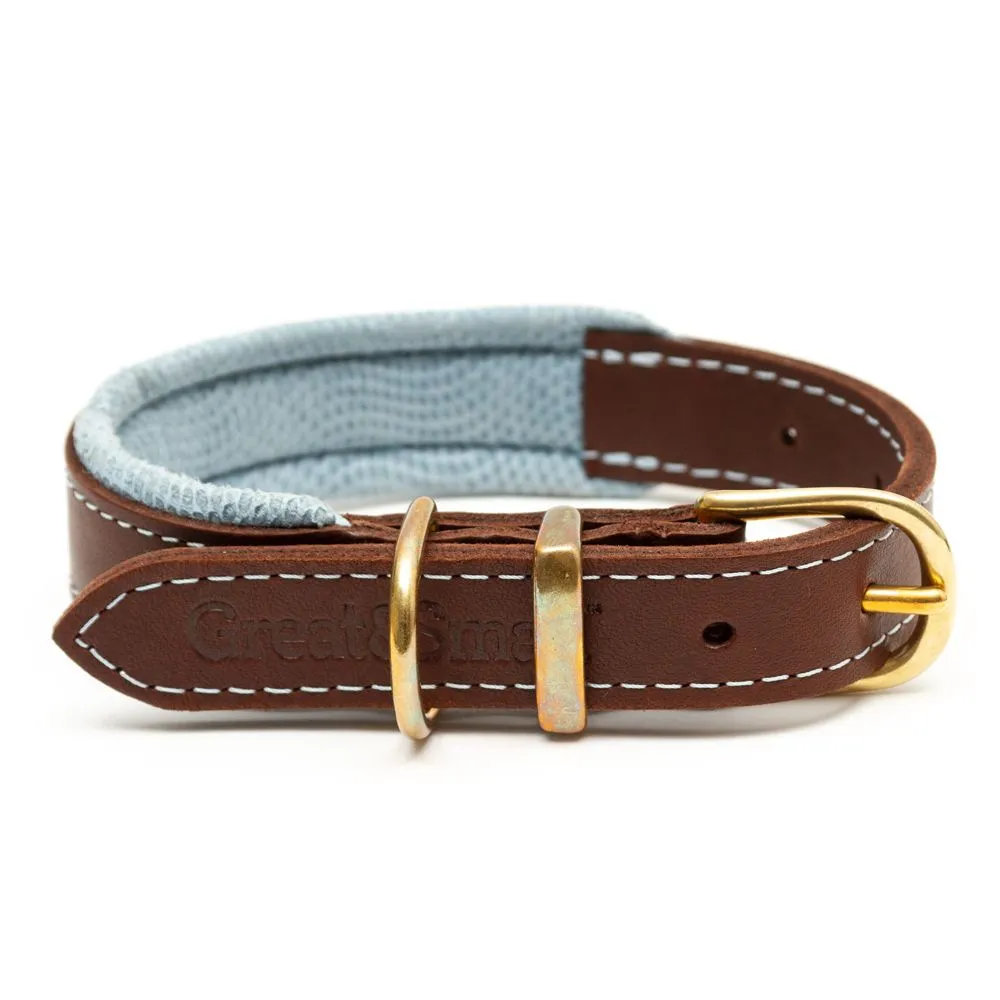 Hawkhurst Blue Leather Collar - Image 2
