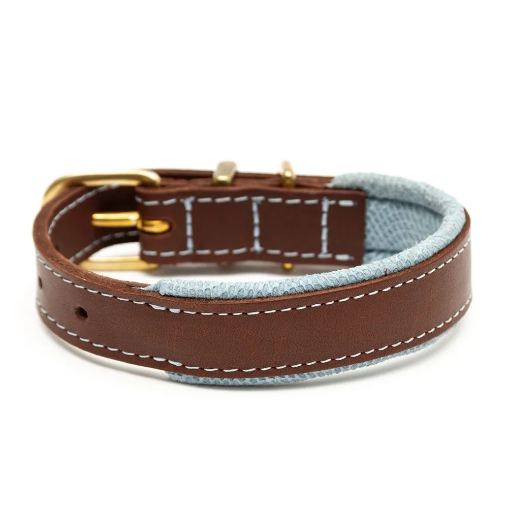 Hawkhurst Blue Leather Collar - Image 3