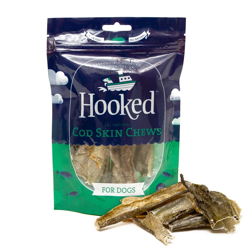 Hooked 100% Natural Cod Chews 30g