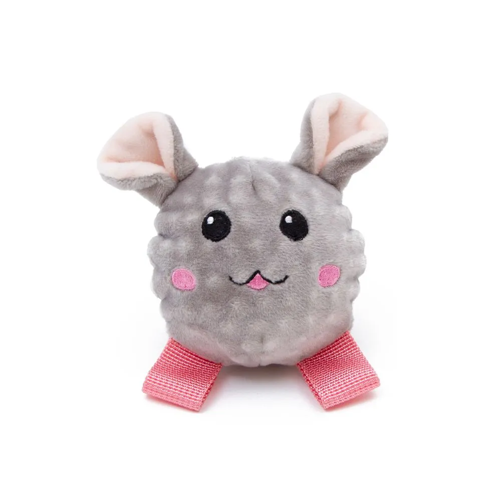 Great&Small Grey Plush Mouse & TPR Ball