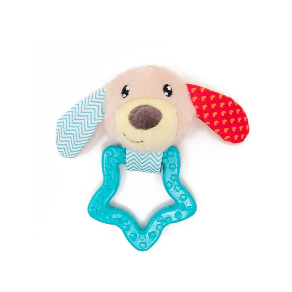 Great&Small Little&Lively Soft Dog Face & TPR Star Toy