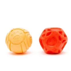 Great&Small Frubba Red Irregular Ball And Orange Paw Ball