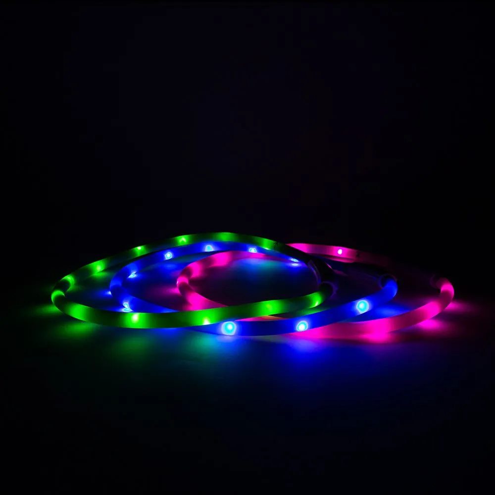 Great&Small Glow LED Rechargeable Collar Pink - Image 4