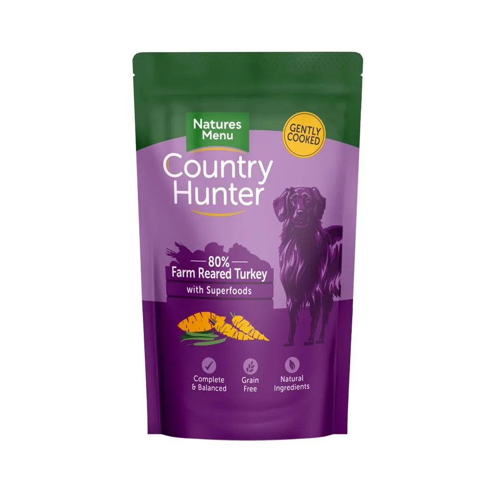 Natures Menu Country Hunter Dog Pouch Turkey 150g