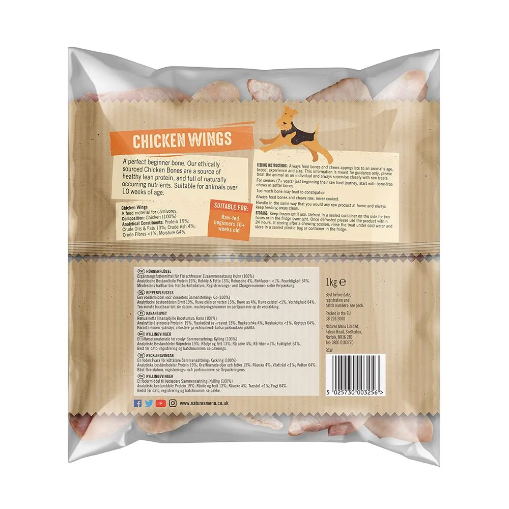 Natures Menu Chicken Wings Raw Chews 1kg - Image 2