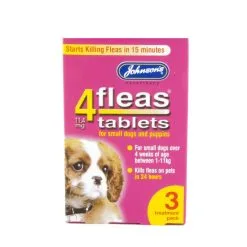 Johnson's 4Fleas Tablets Puppies & Small Dogs 3 Treatment Pack