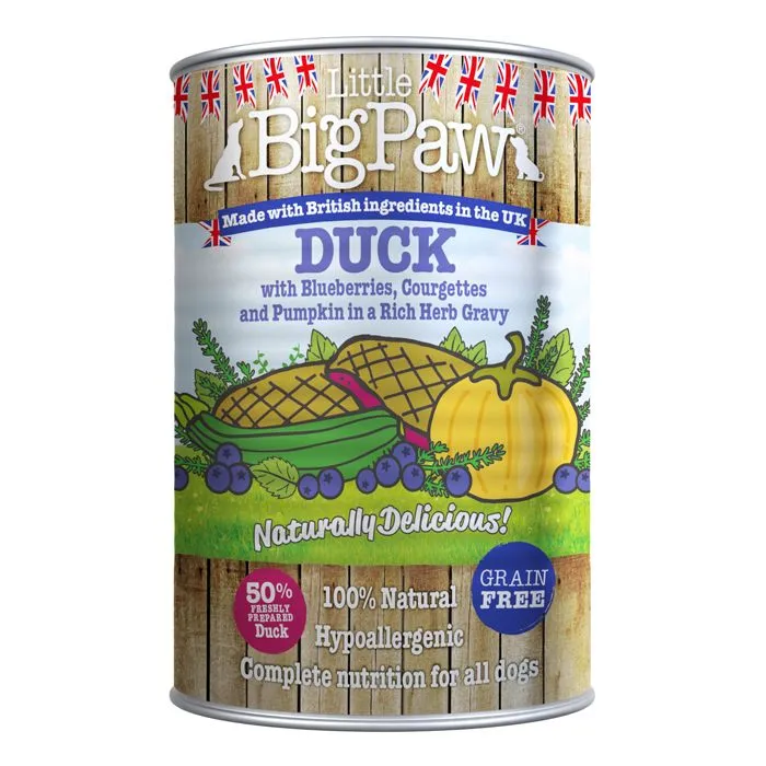 Little Big Paw Natural Delicious Duck Vegetable And Herb 390g