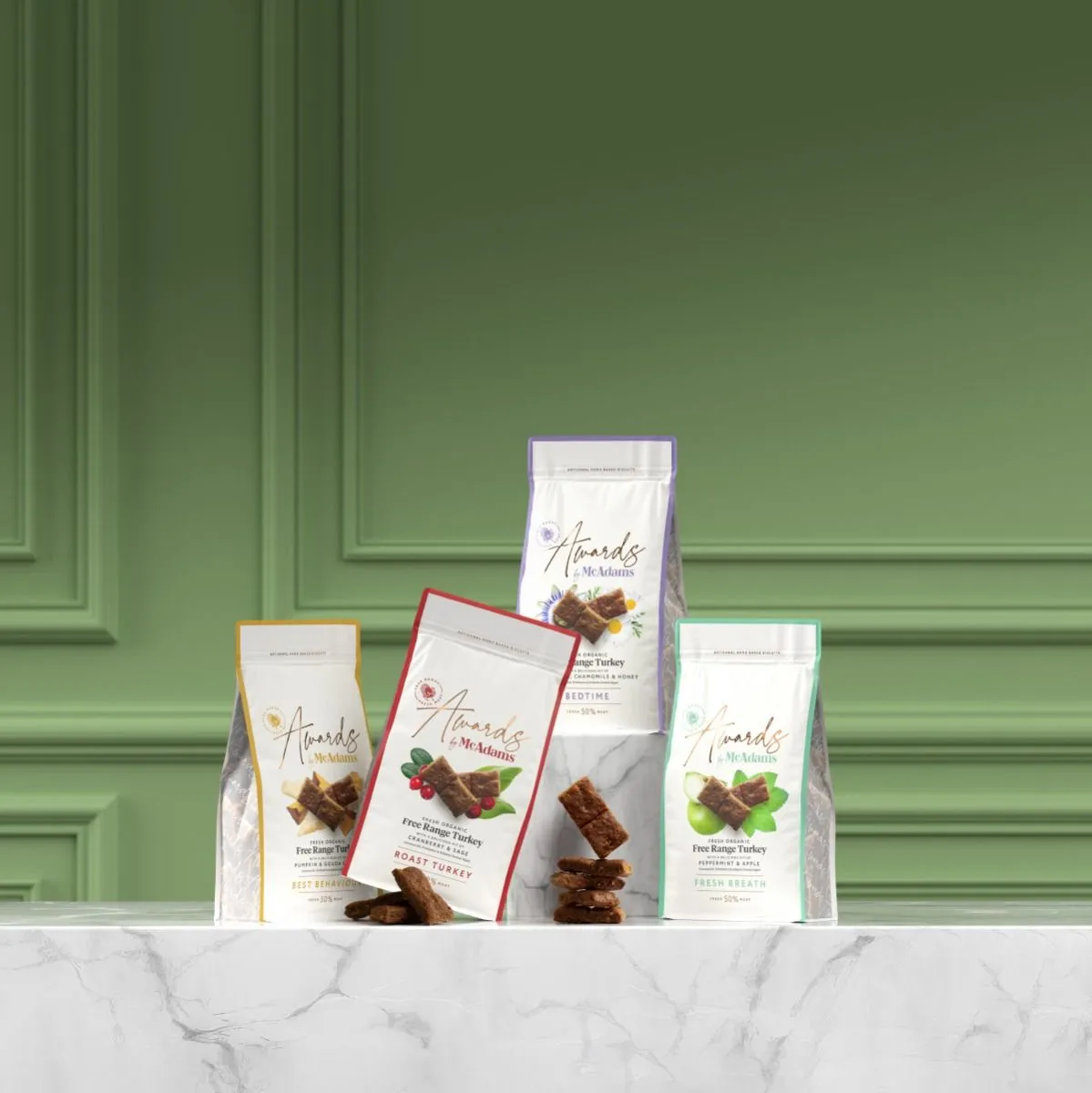 McAdams Awards Turkey, Pumpkin & Cheese Dog Treats 150g - Image 2