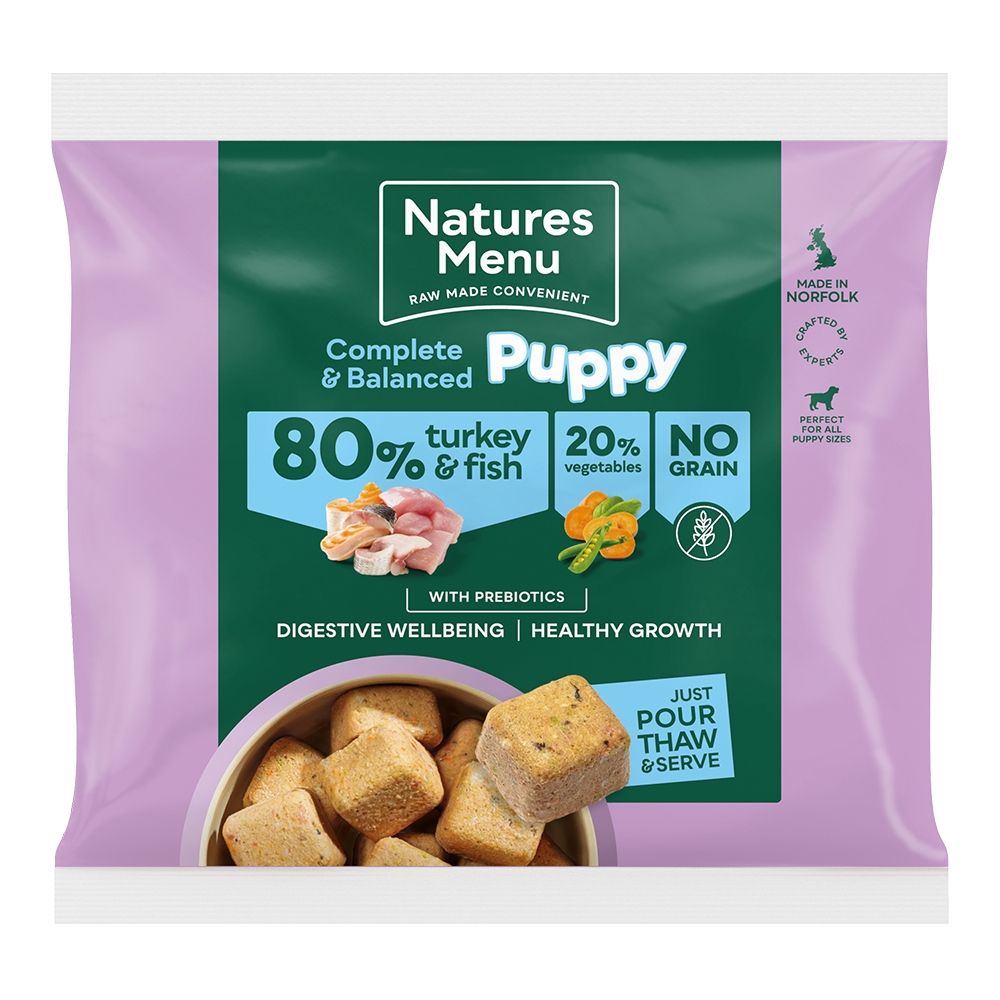 Natures Menu 80/20 Puppy Turkey And Fish With Prebiotics Nuggets 1kg