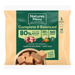 Natures Menu 80/20 Goose And Turkey Enriched With Superfoods Nuggets 1kg