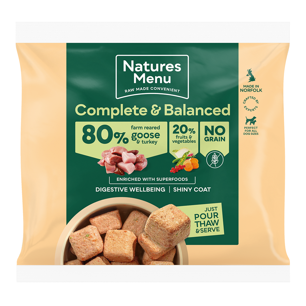 Natures Menu 80/20 Goose And Turkey Enriched With Superfoods Nuggets 1kg