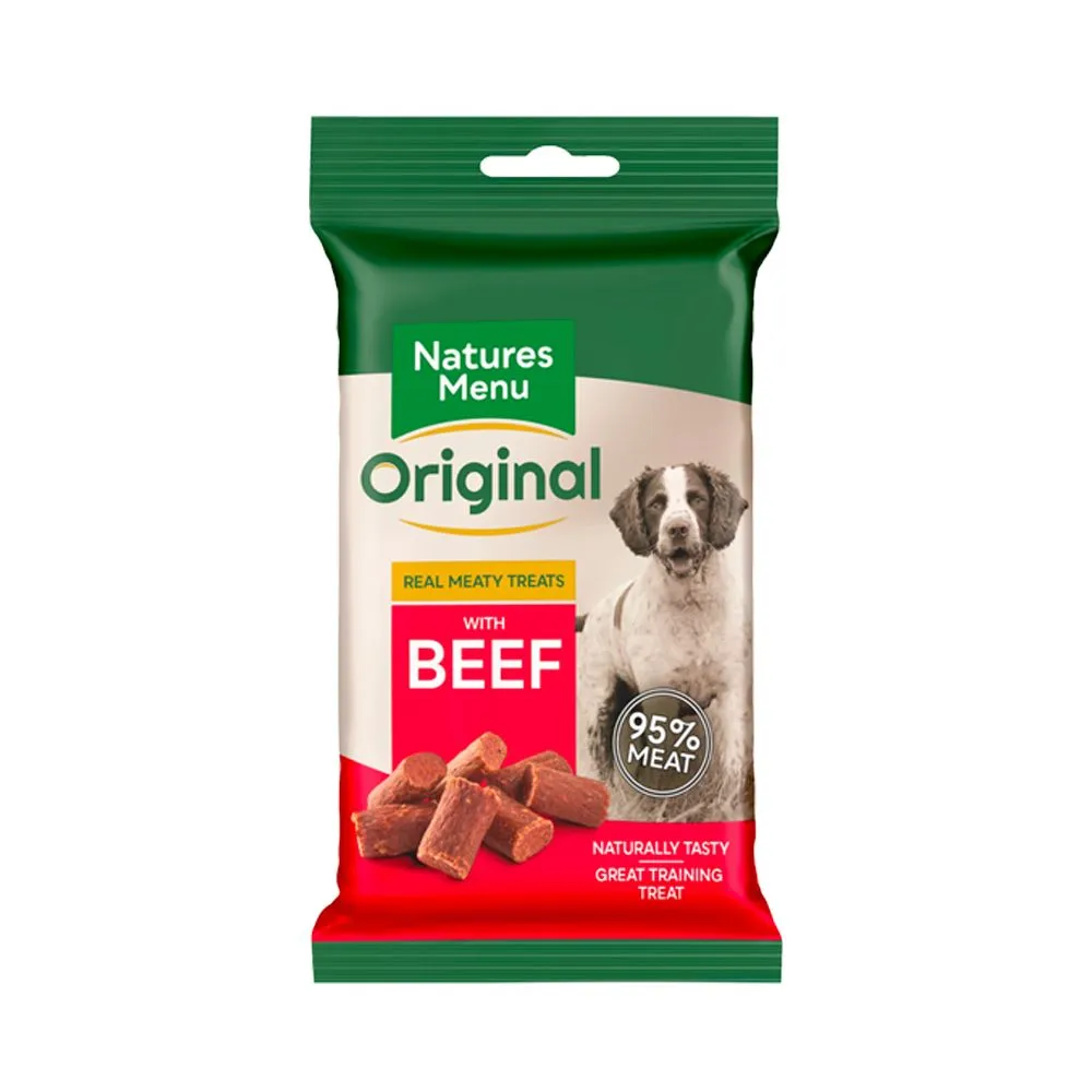 Natures Menu Real Meaty Dog Treats With Beef 60g