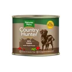 Natures Menu Country Hunter Full-Flavoured Rabbit Tin 600g