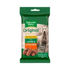 Natures Menu Real Meaty Dog Treats With Lamb And Chicken 60g