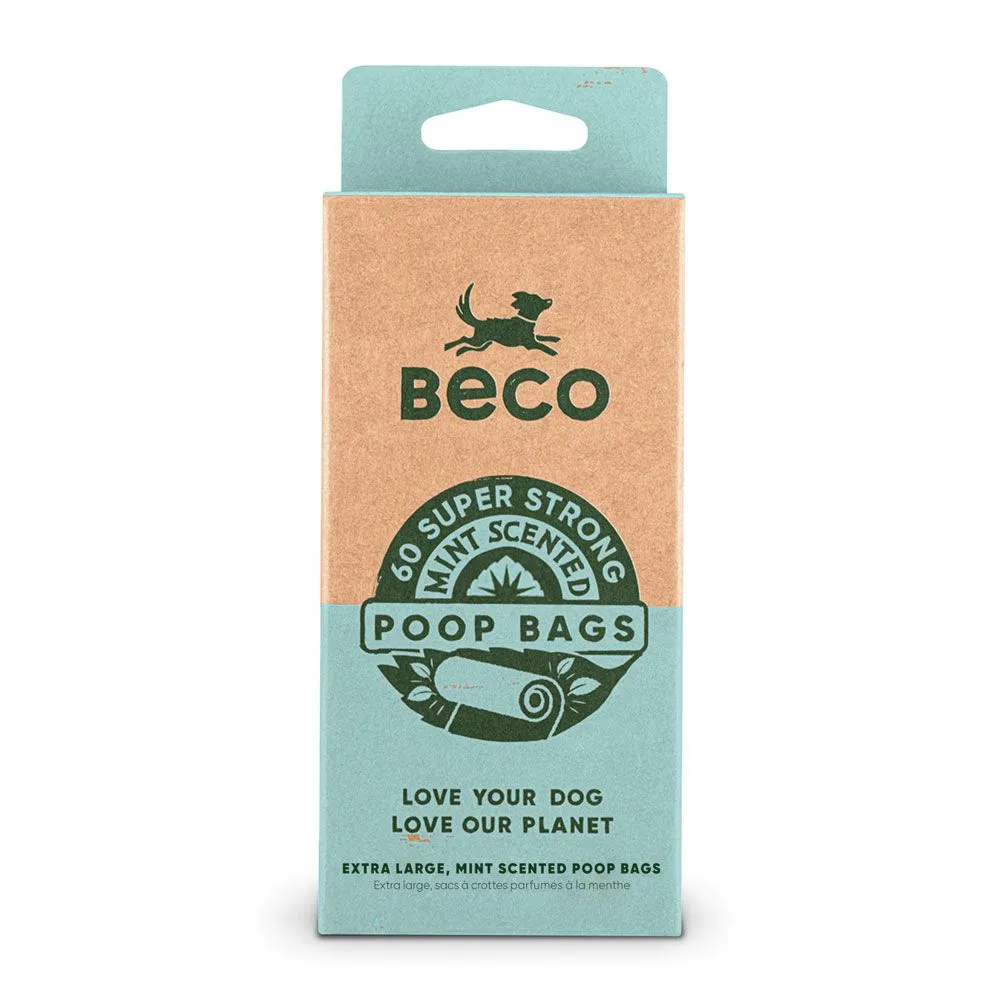 BecoThings Beco Mint Scented Poop Bags (60)