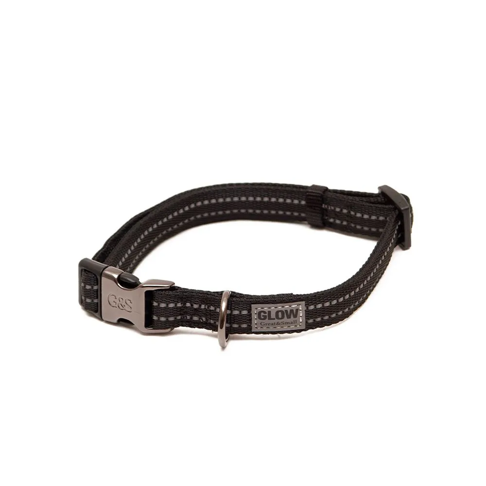Great&Small Glow Reflective Collar Black