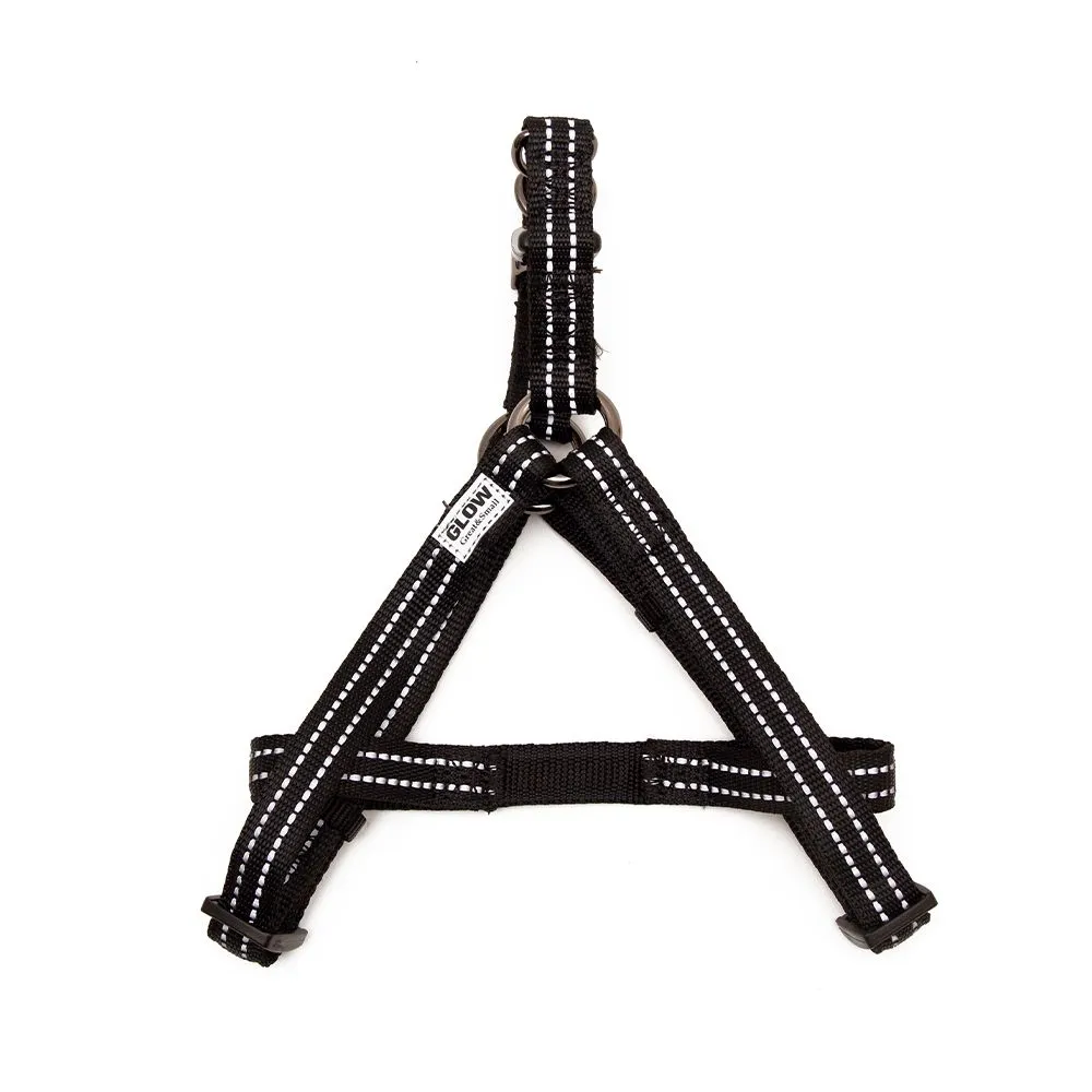 Great&Small Glow Reflective Harness Black