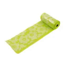 Great&Small Tough Poop Bags Green Flower 16 Pack