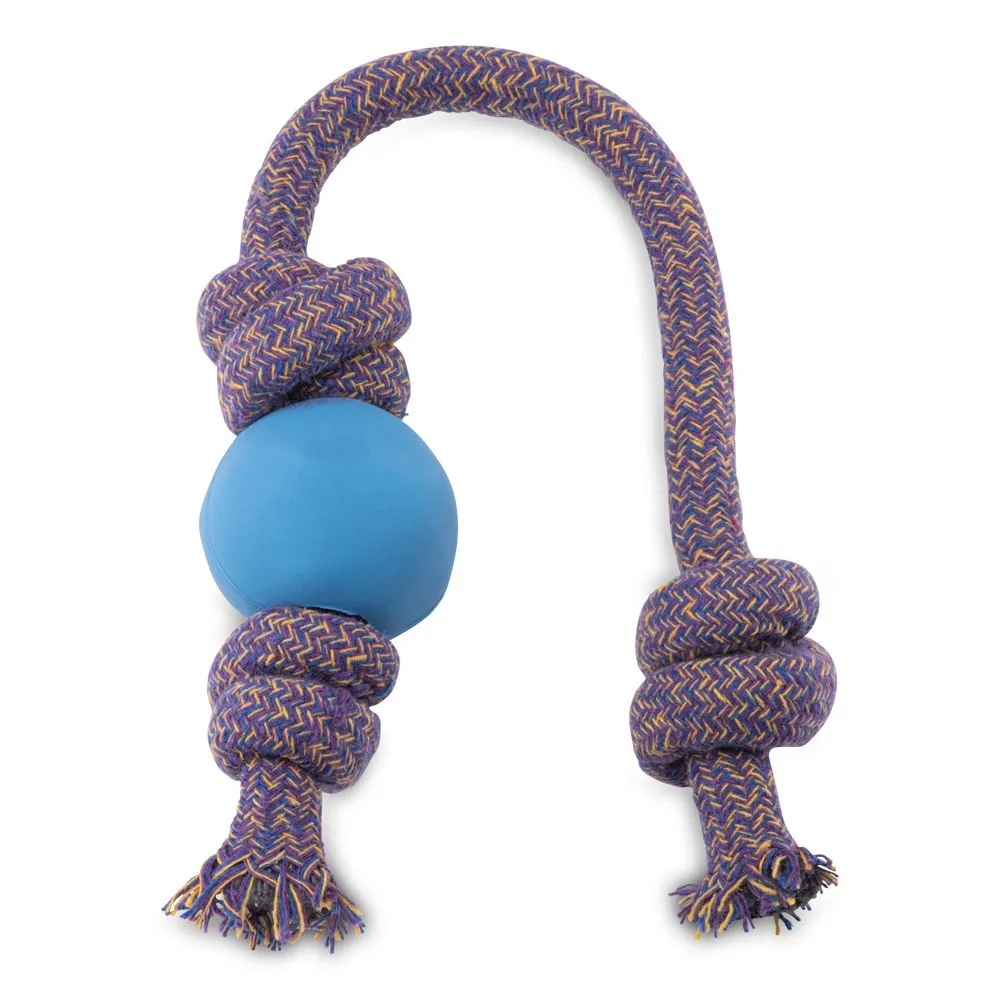 BecoThings Beco Natural Rubber Ball On Rope Blue